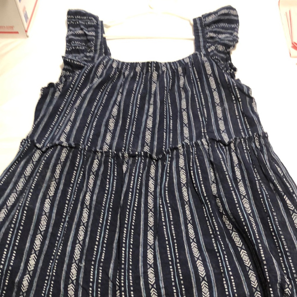 Navy and White Striped Dress